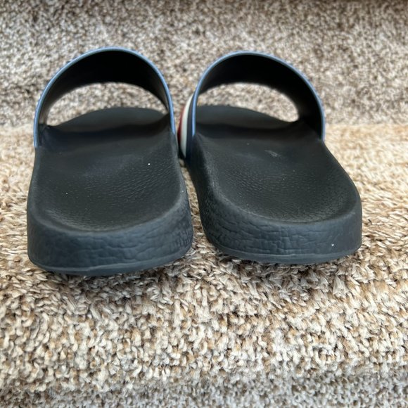 MONCLER Men's Rubber Colorblock Pattern Slides- - Picture 5 of 15